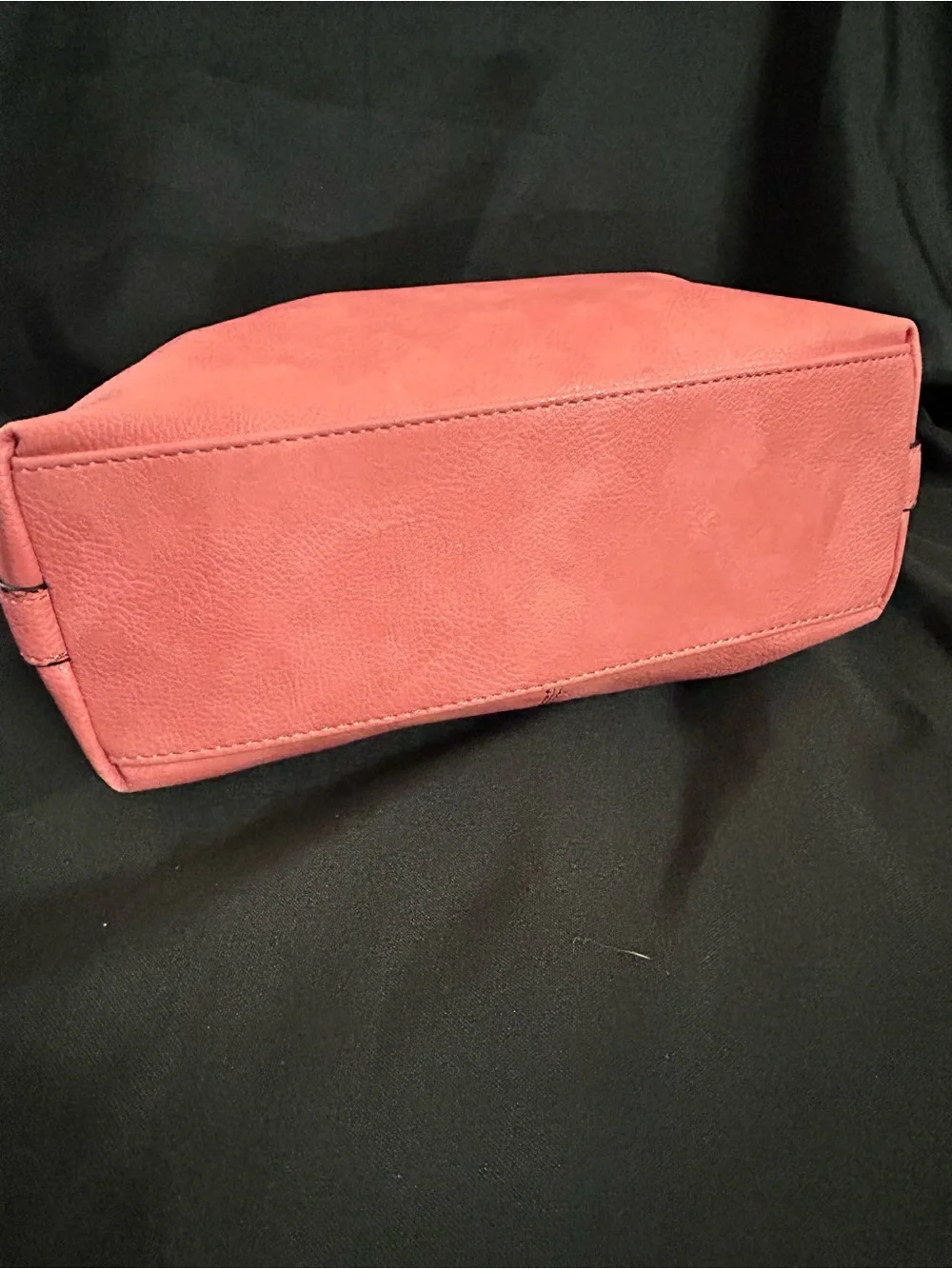 Coral Pink & Blue Crossbody Bag Floral Patterned Strap